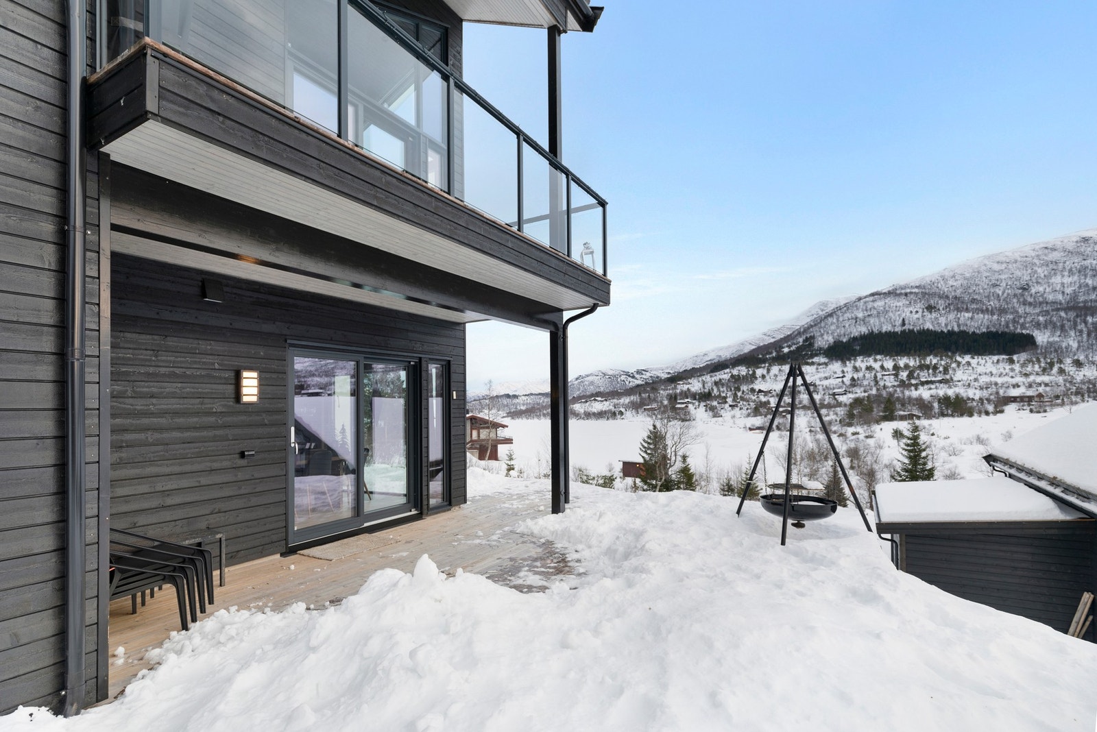 Terrassen er utvidet de senere år. Galleribilde