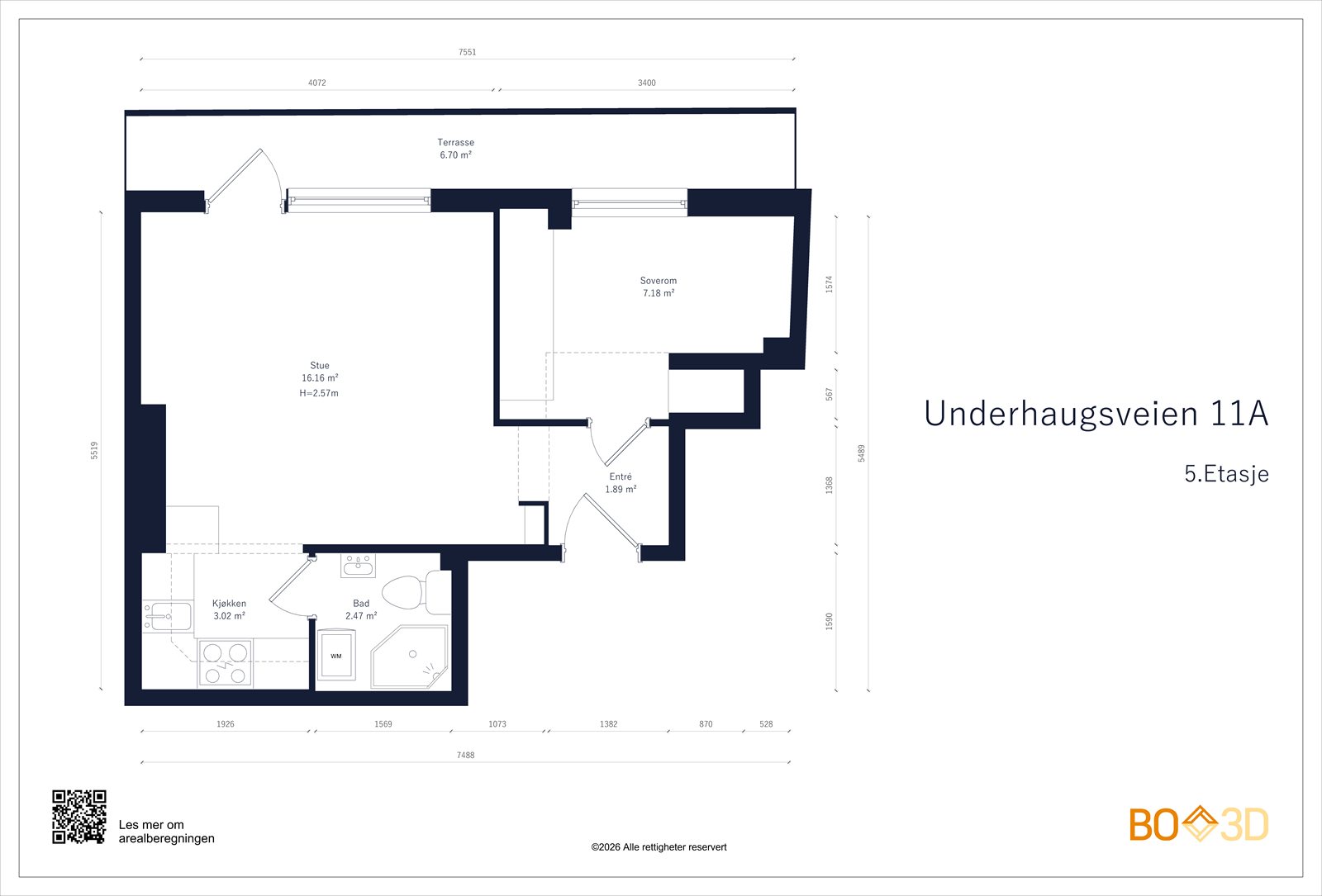 Planskisse 5. etasje (heis) Galleribilde