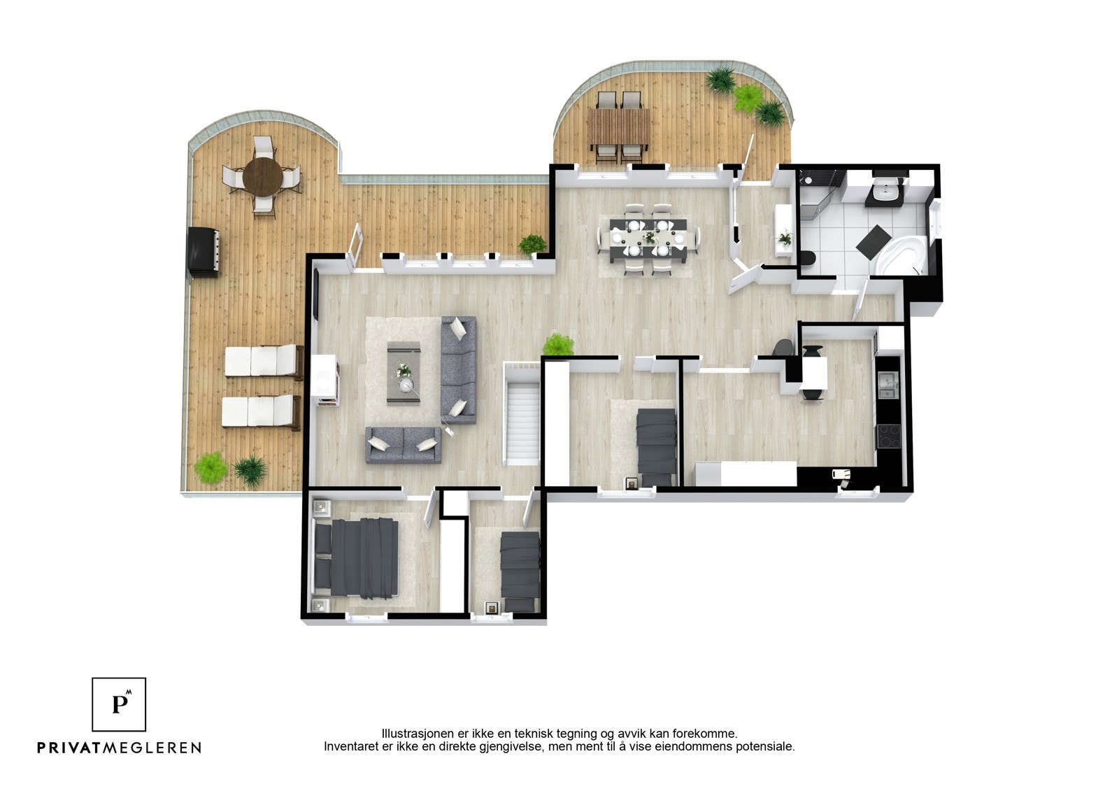 Floorplan letterhead - Nordbyveien 164 - Level 2 - 3D Floor Plan Galleribilde