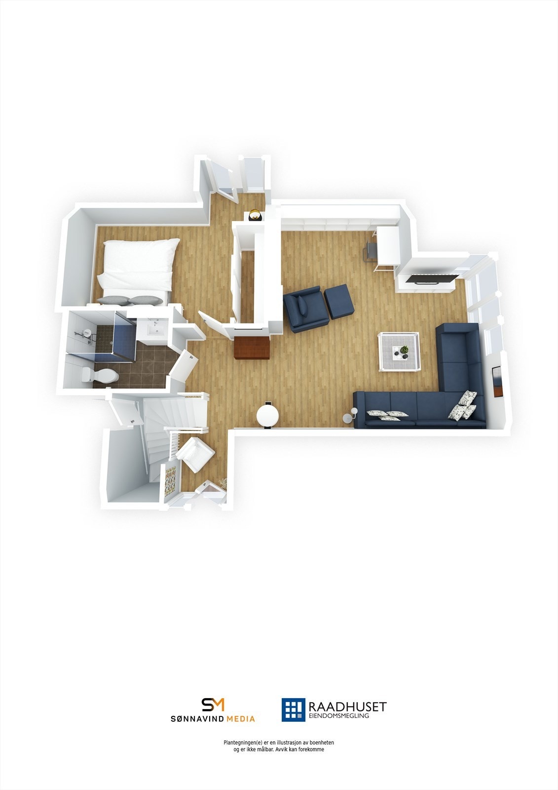 3D Plantegning | 3. Etasje Galleribilde