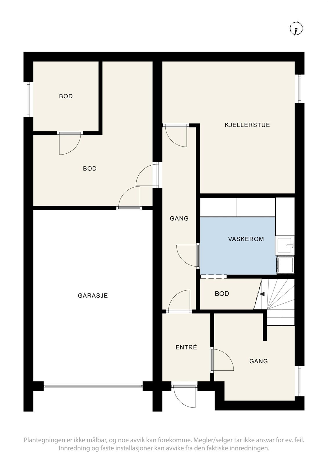 Plantegning underetasje Galleribilde