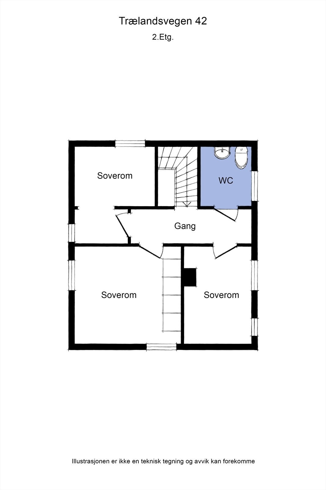 Planløsning av 2.etasje. Galleribilde