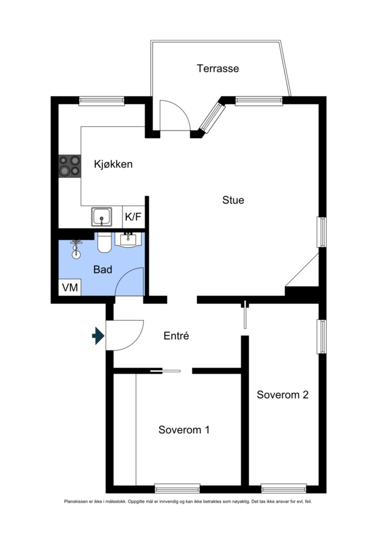 Plantegning 1. etasje Galleribilde