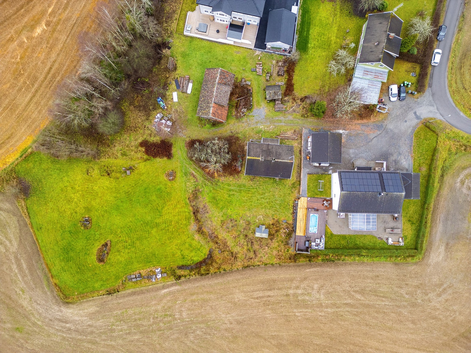 Her får man et klart inntrykk av eiendommens størrelse og plassering. Galleribilde