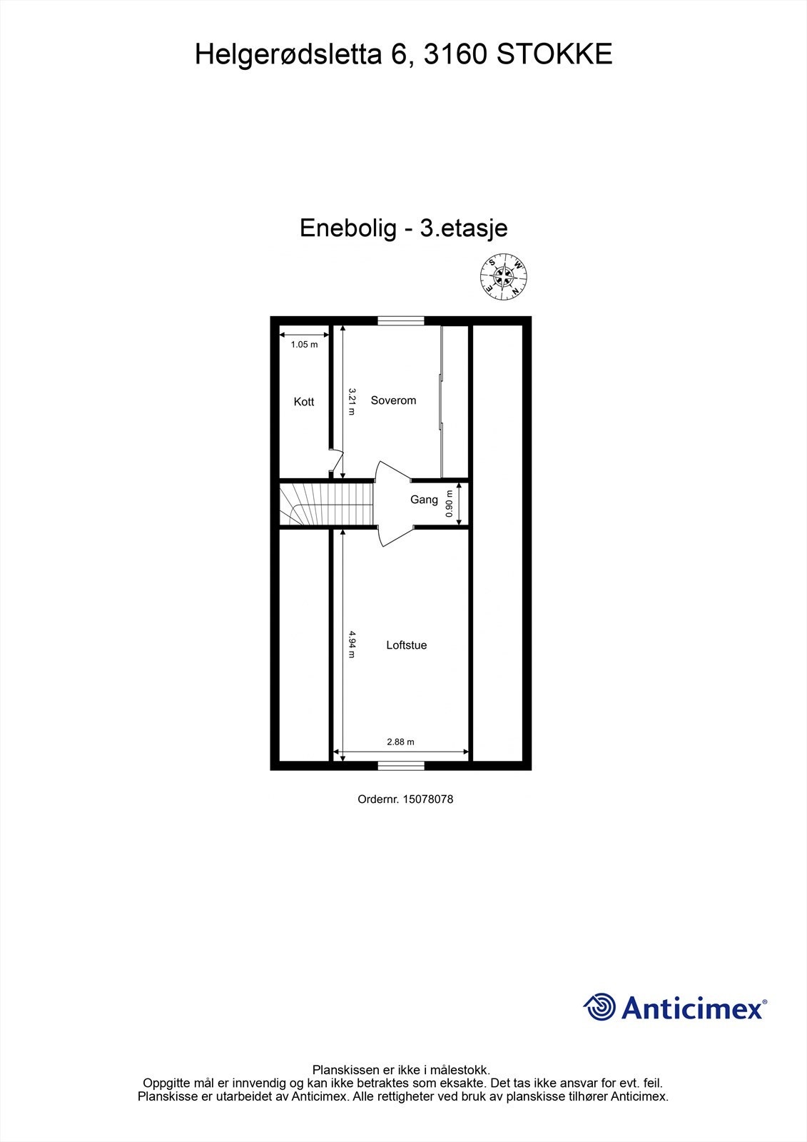 Plantegning 3.etasje. Galleribilde
