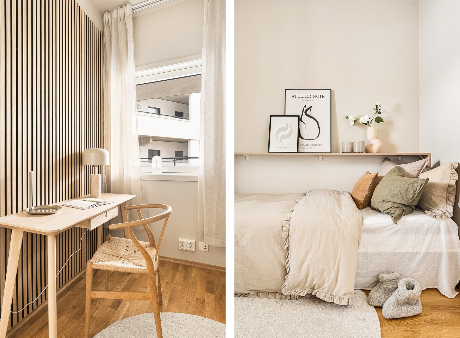 Et lyst og innbydende soverom som egner seg godt som barnerom, gjesterom eller hjemmekontor. Galleribilde