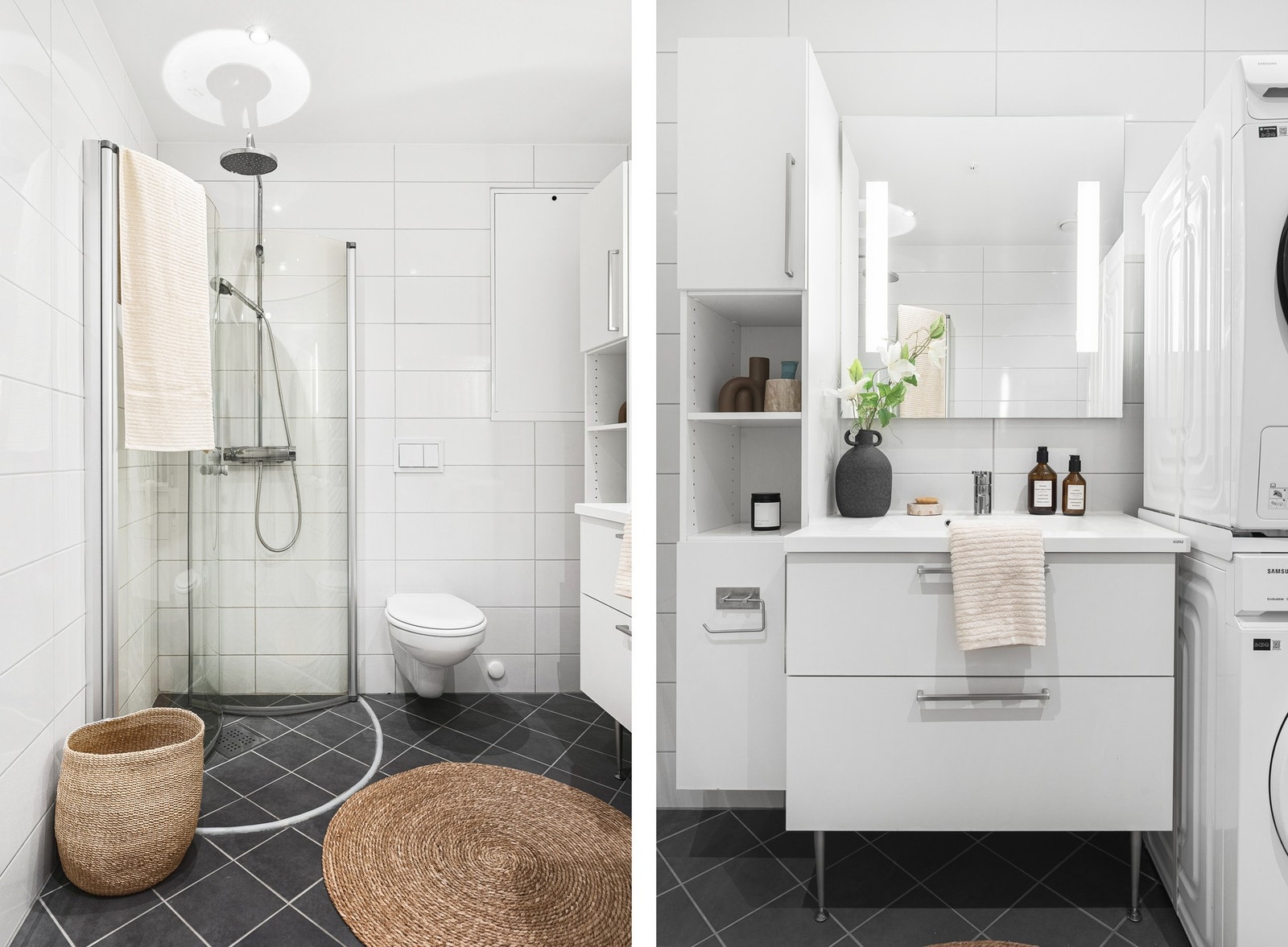 Det er vannbåren varme i gulv på badet. Galleribilde