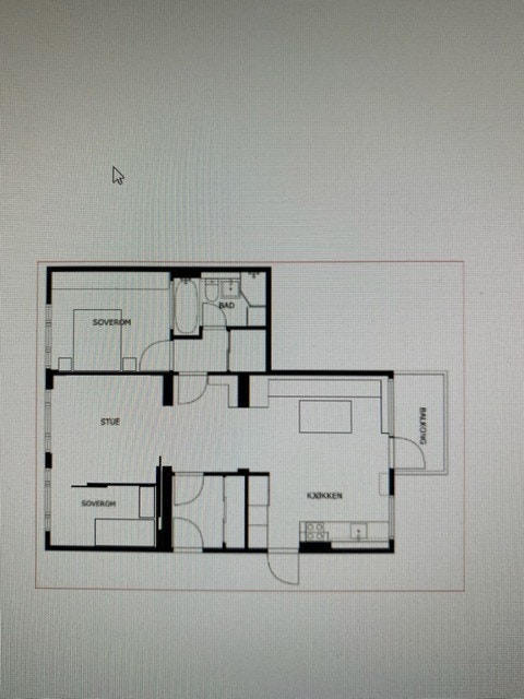 Forslag til soverom 2 - forslag nr 2. Skisse utarbeidet av selger kun for å illustrere muligheter (med forbehold om eventuelle feil og målestokk) Galleribilde