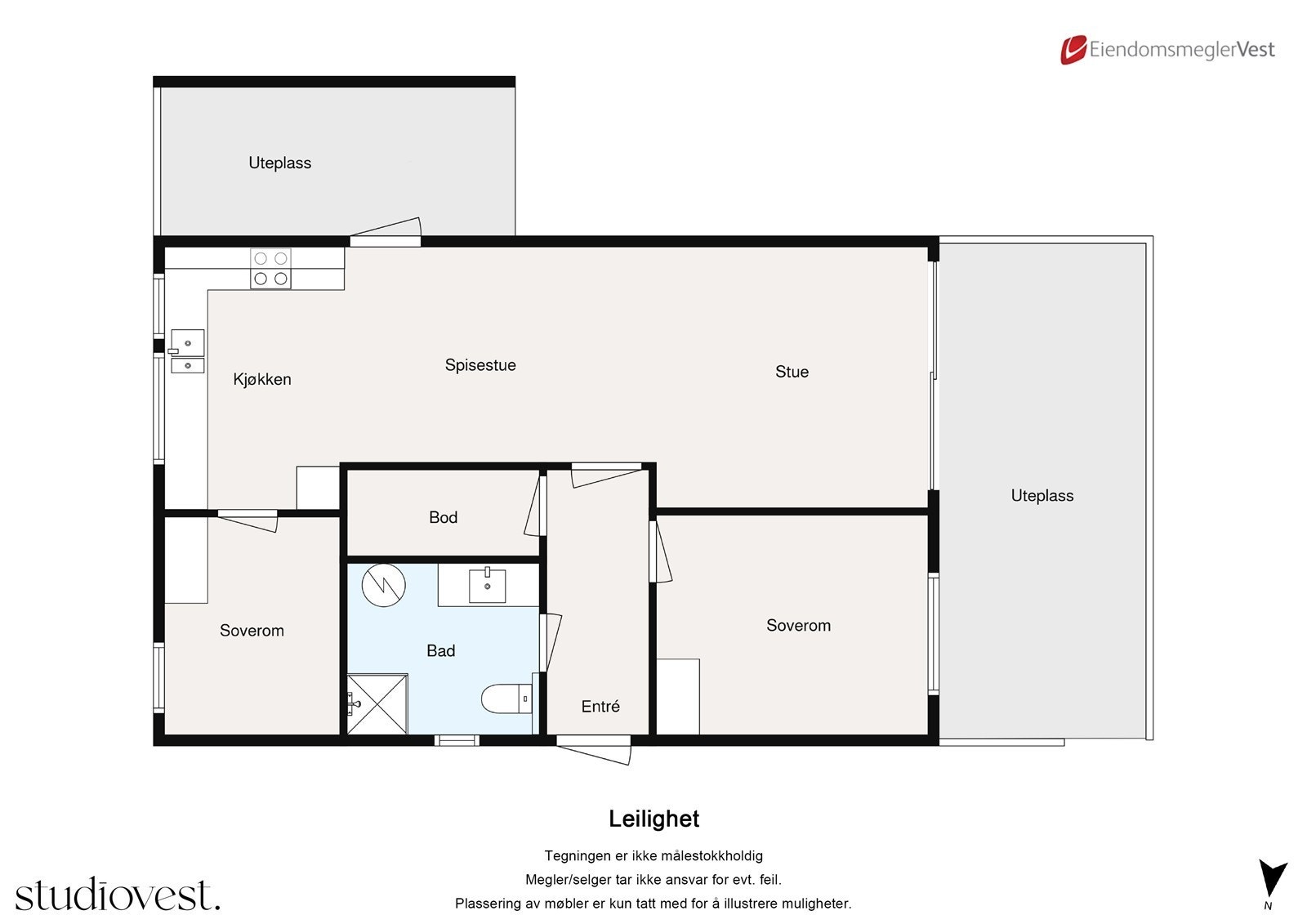Planskisse 91A - 1.etasje. Galleribilde