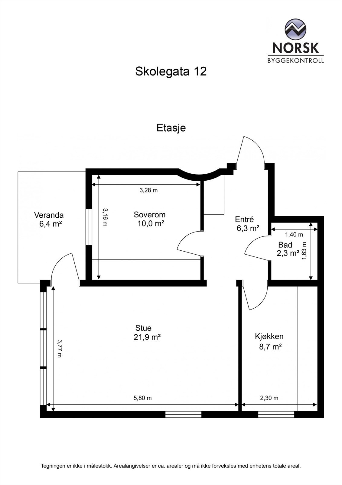 Plantegning leilighet Galleribilde