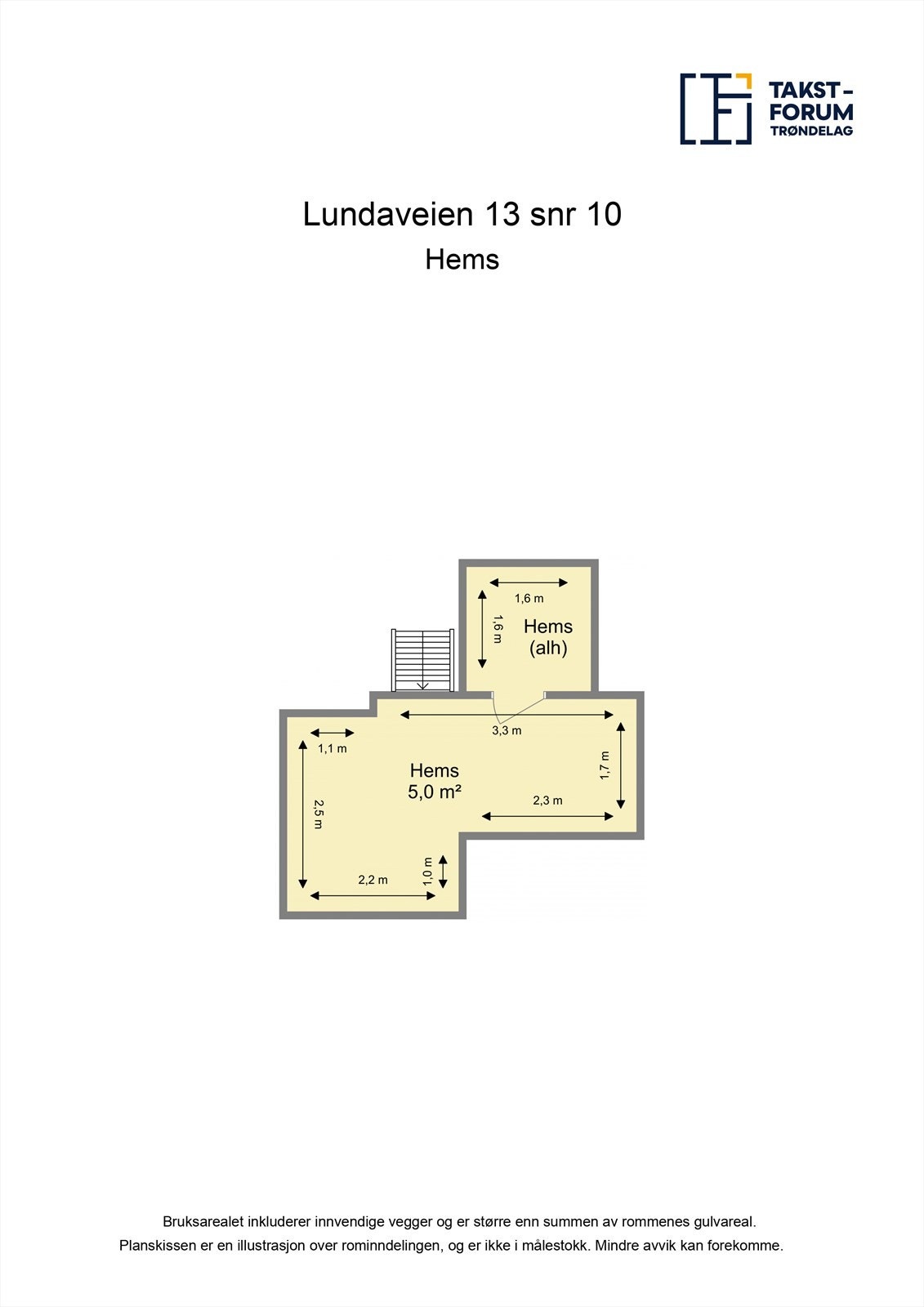 Skissert planløsning hems. Galleribilde