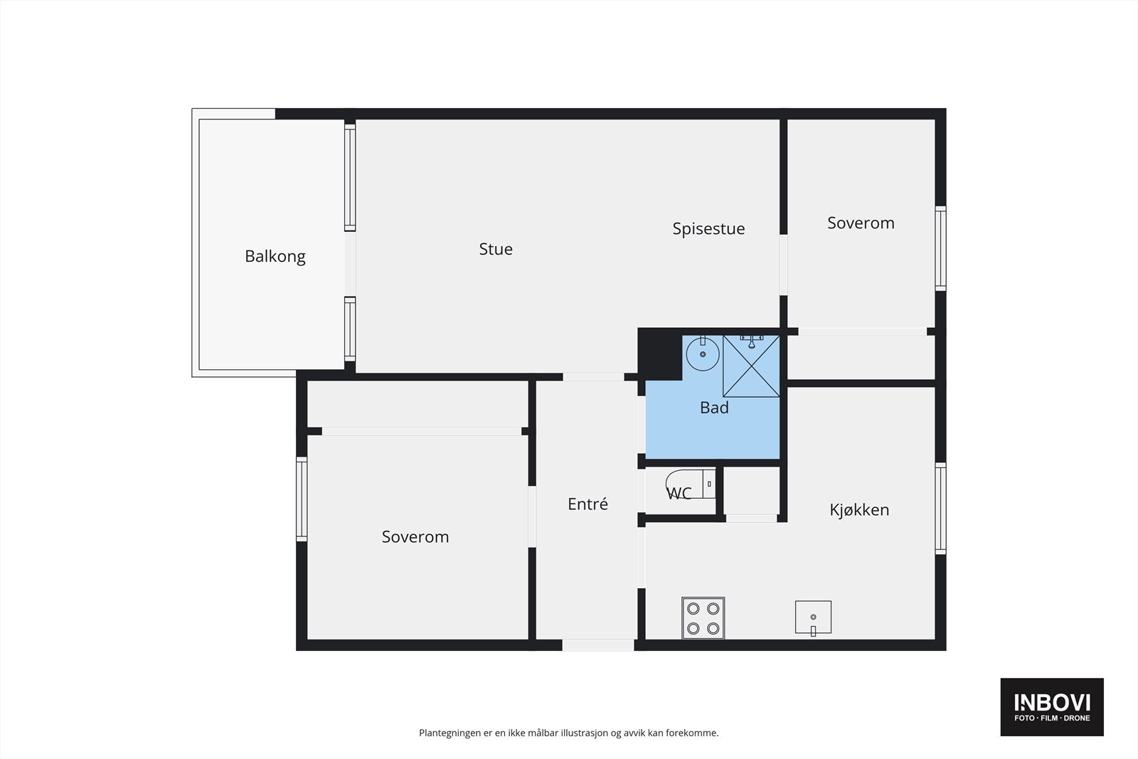 Plantegning for leiligheten. Galleribilde