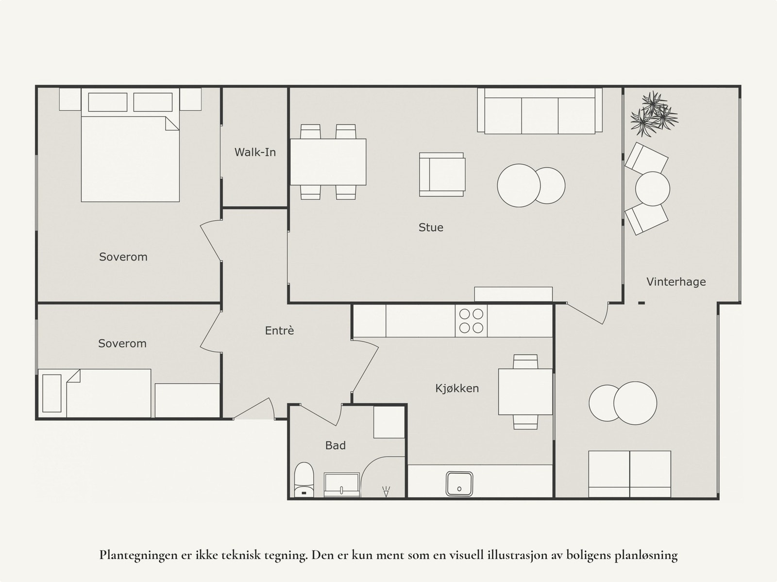 Plantegning - Leiligheten ligger i 3.etasje. Galleribilde