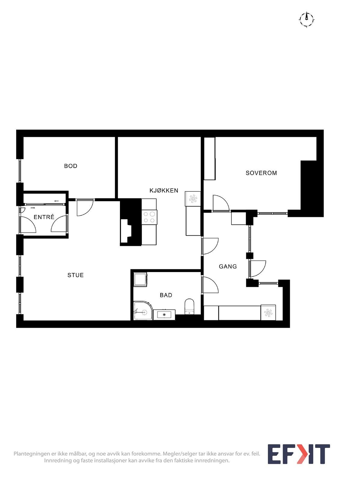 Plantegning av leiligheten Galleribilde