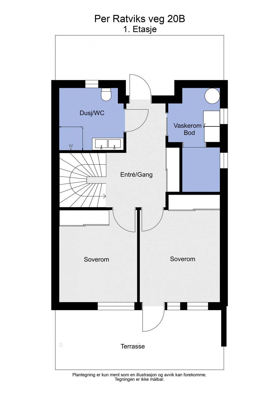 Planskisse 1. etasje Galleribilde