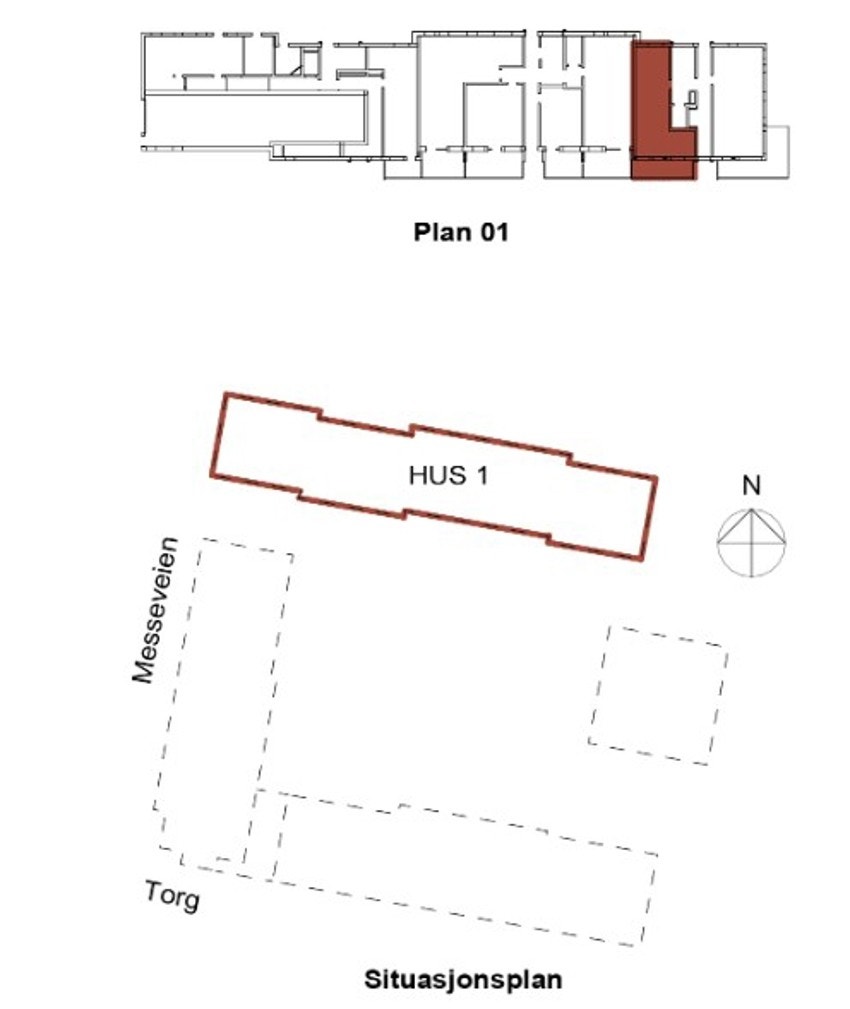 Situasjonsplan med beliggenhet for leilighet 1006 Galleribilde