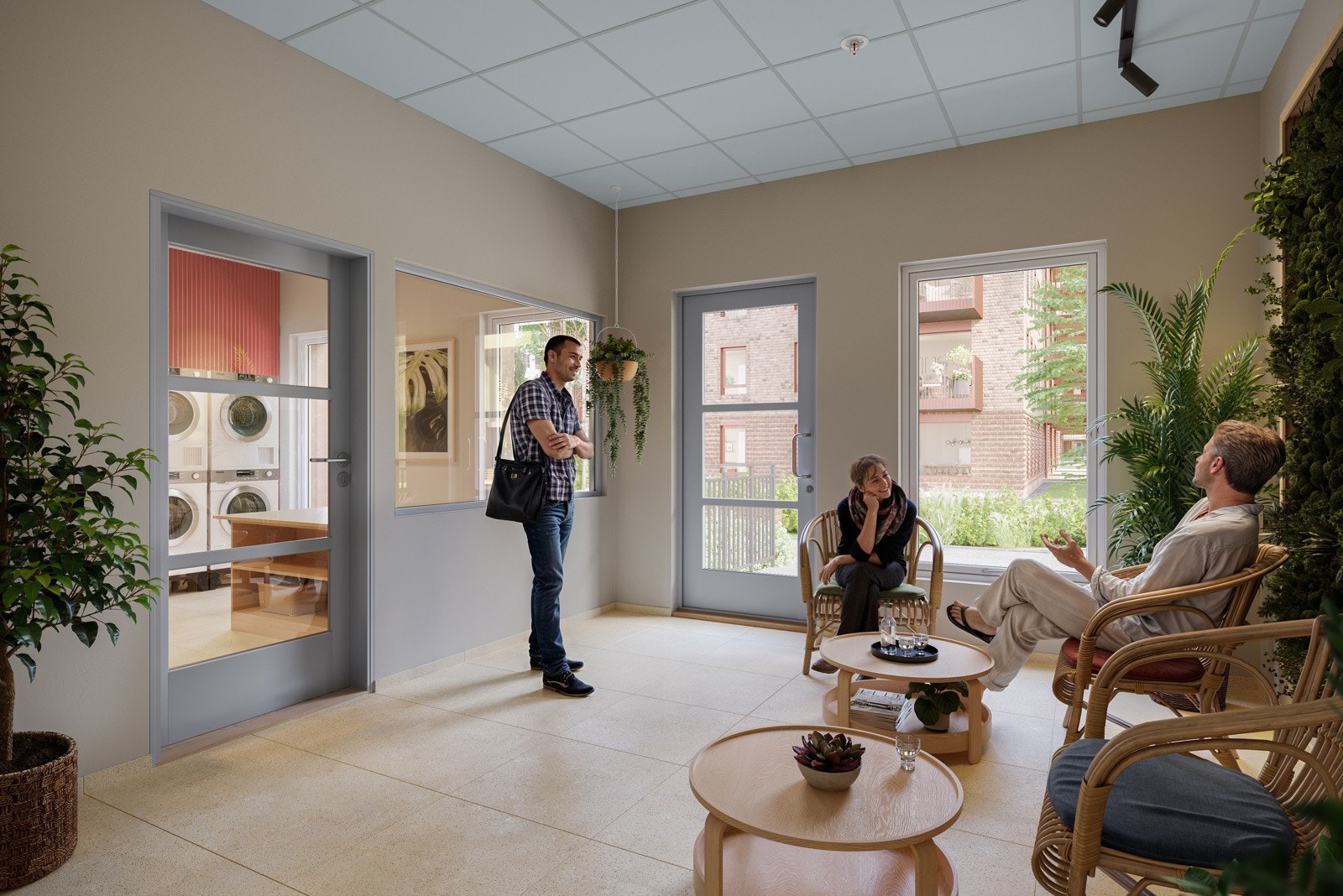 I Torghagen Hus 1 finner du også et fellesvaskeri om du skulle ha behov for dette (opplegg til vaskemaskin følger i boligen) Galleribilde