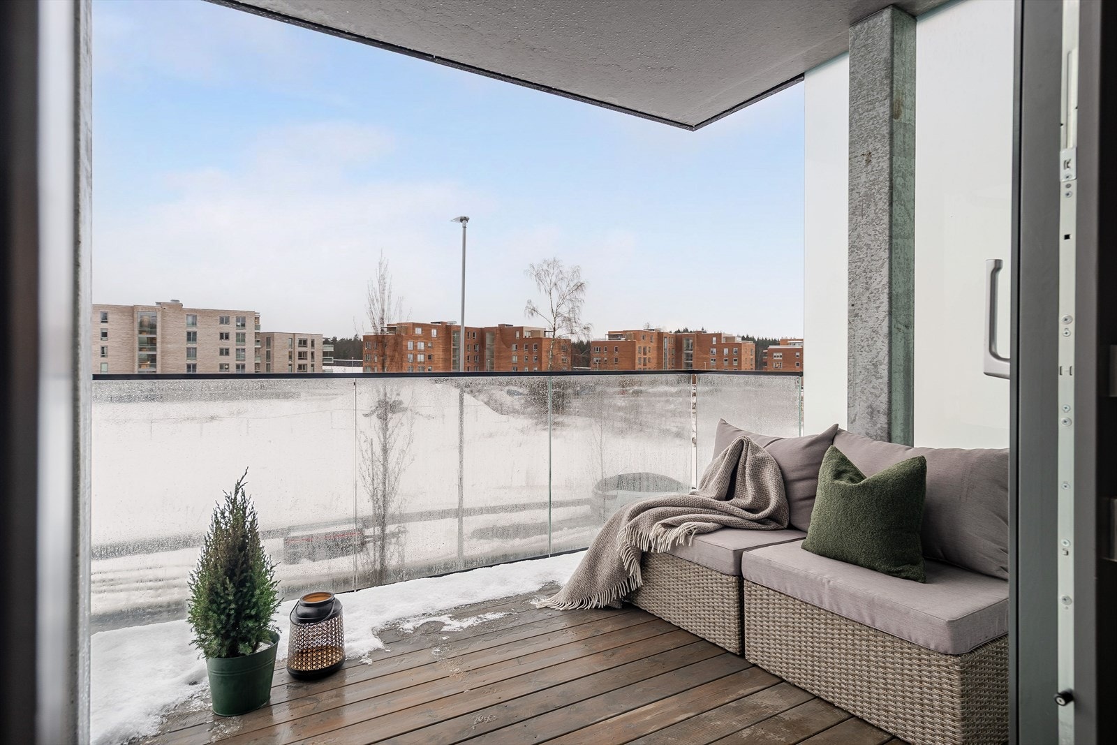 Romslig balkong på ca. 8 m². Galleribilde