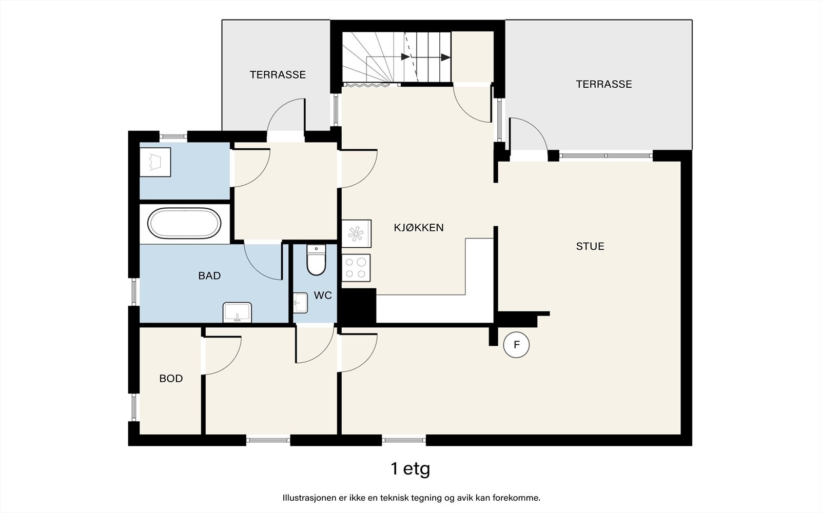 Plantegning 1. Etg - Rebbanssvingen 2. Galleribilde