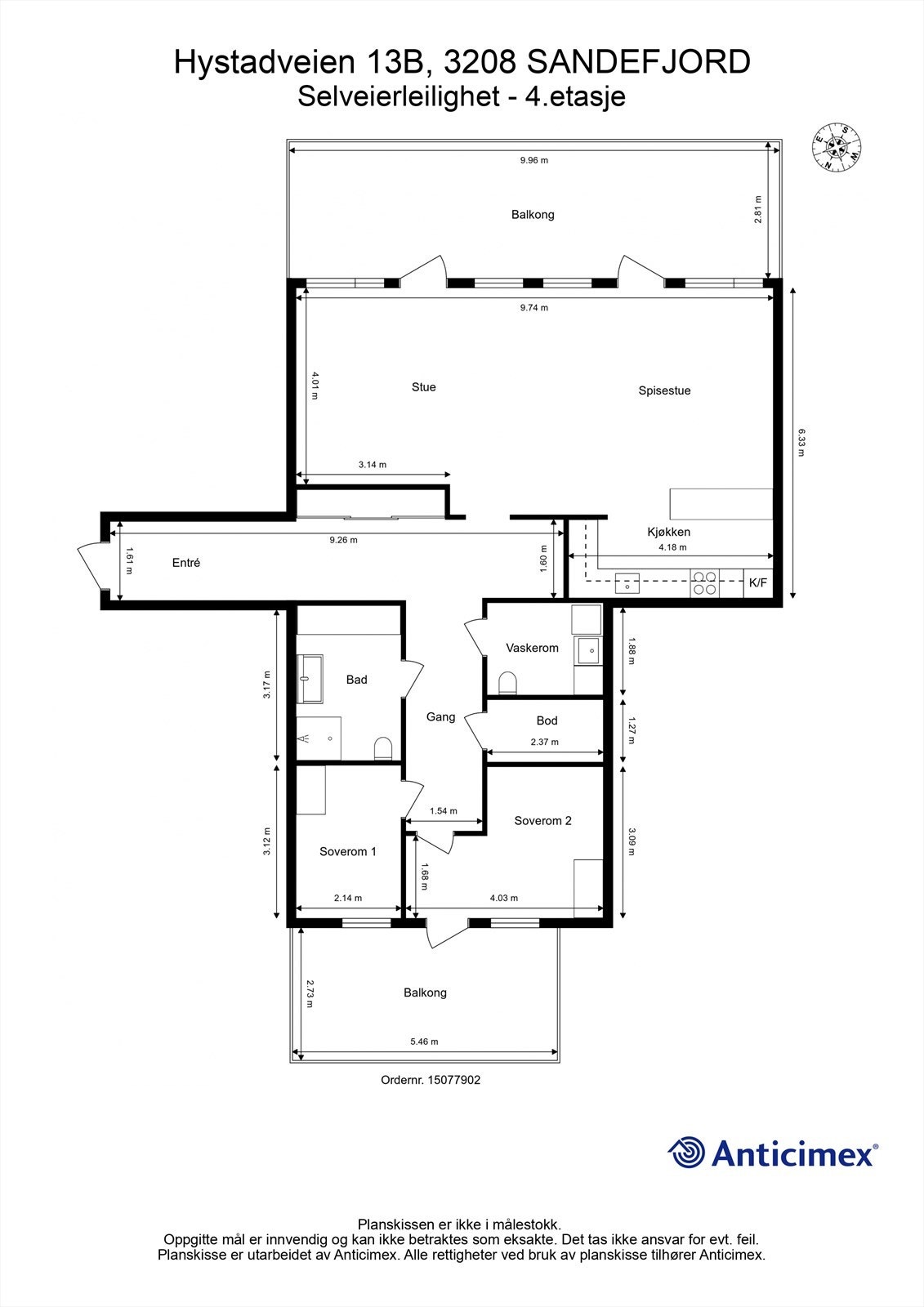 Plantegning-Selveierleilighet - 4.etasje Galleribilde