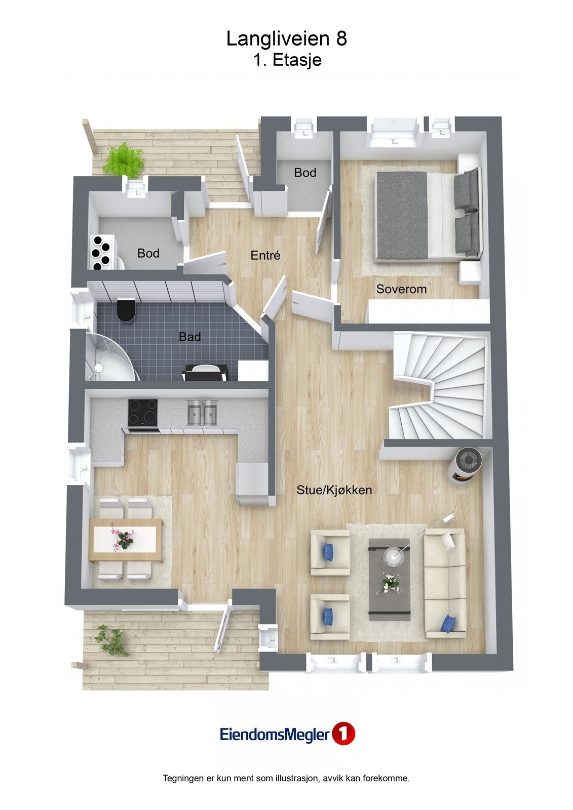 Veiledende plantegning - Ikke målbar Galleribilde