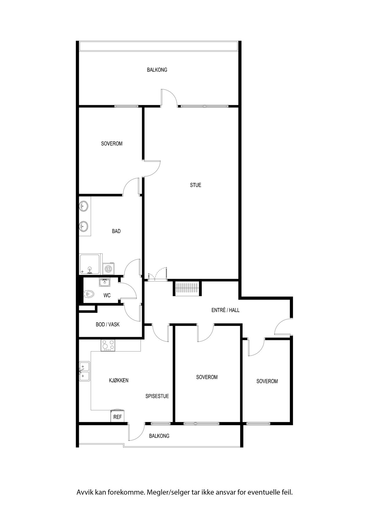 Plantegning. Kan avvike fra faktiske forhold. Galleribilde