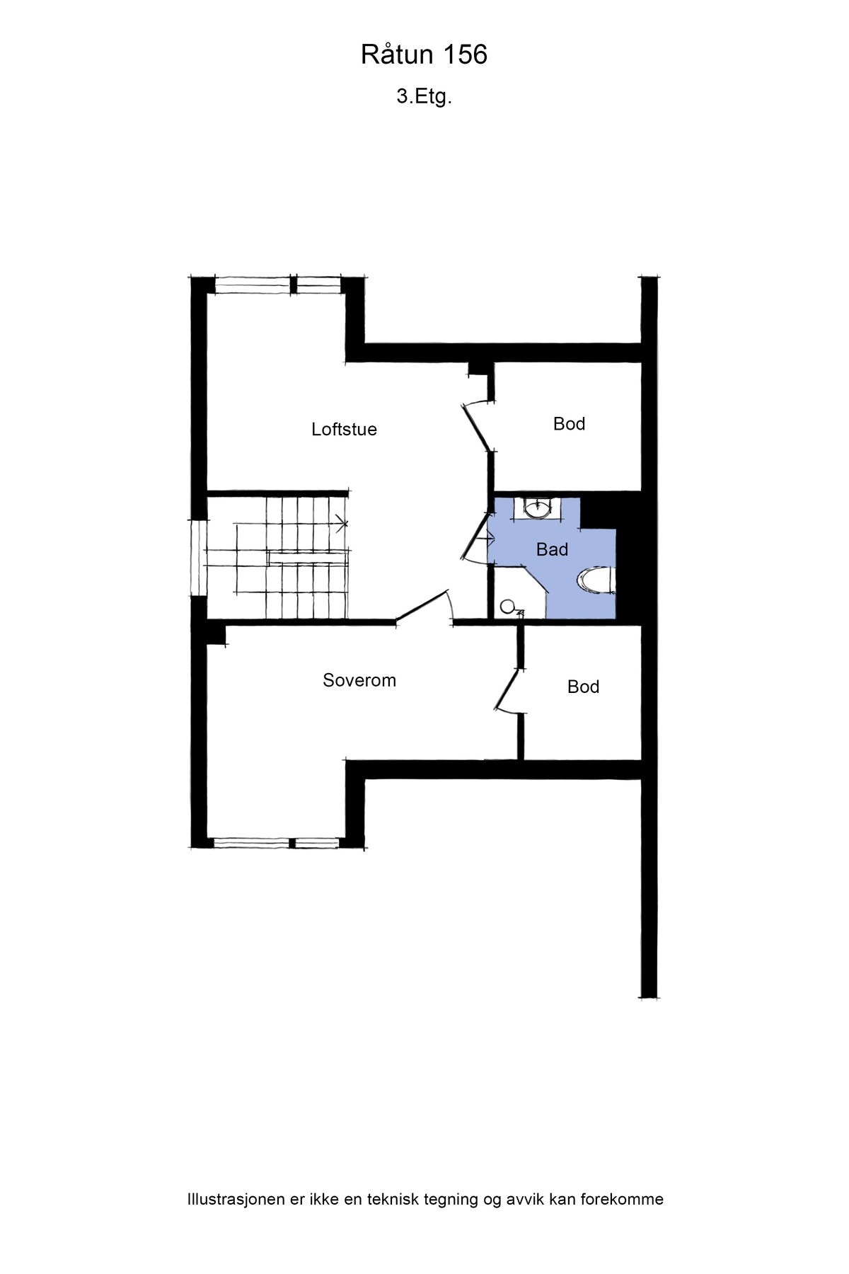 Plantegning 3. etasje. Galleribilde