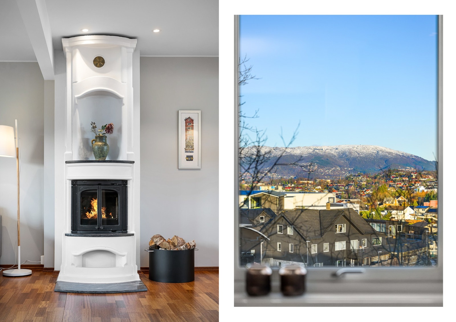 En koselig peis sørger for lun stemning på kaldere dager. Galleribilde