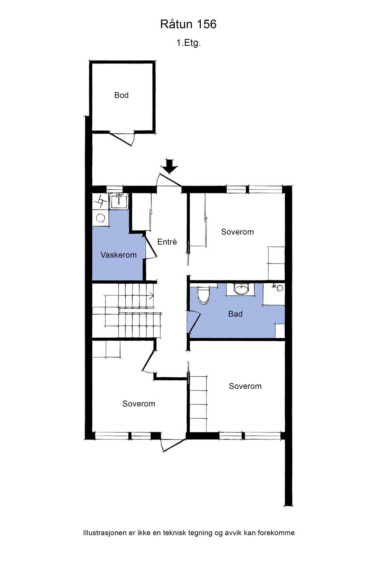 Plantegning 1. etasje. Galleribilde