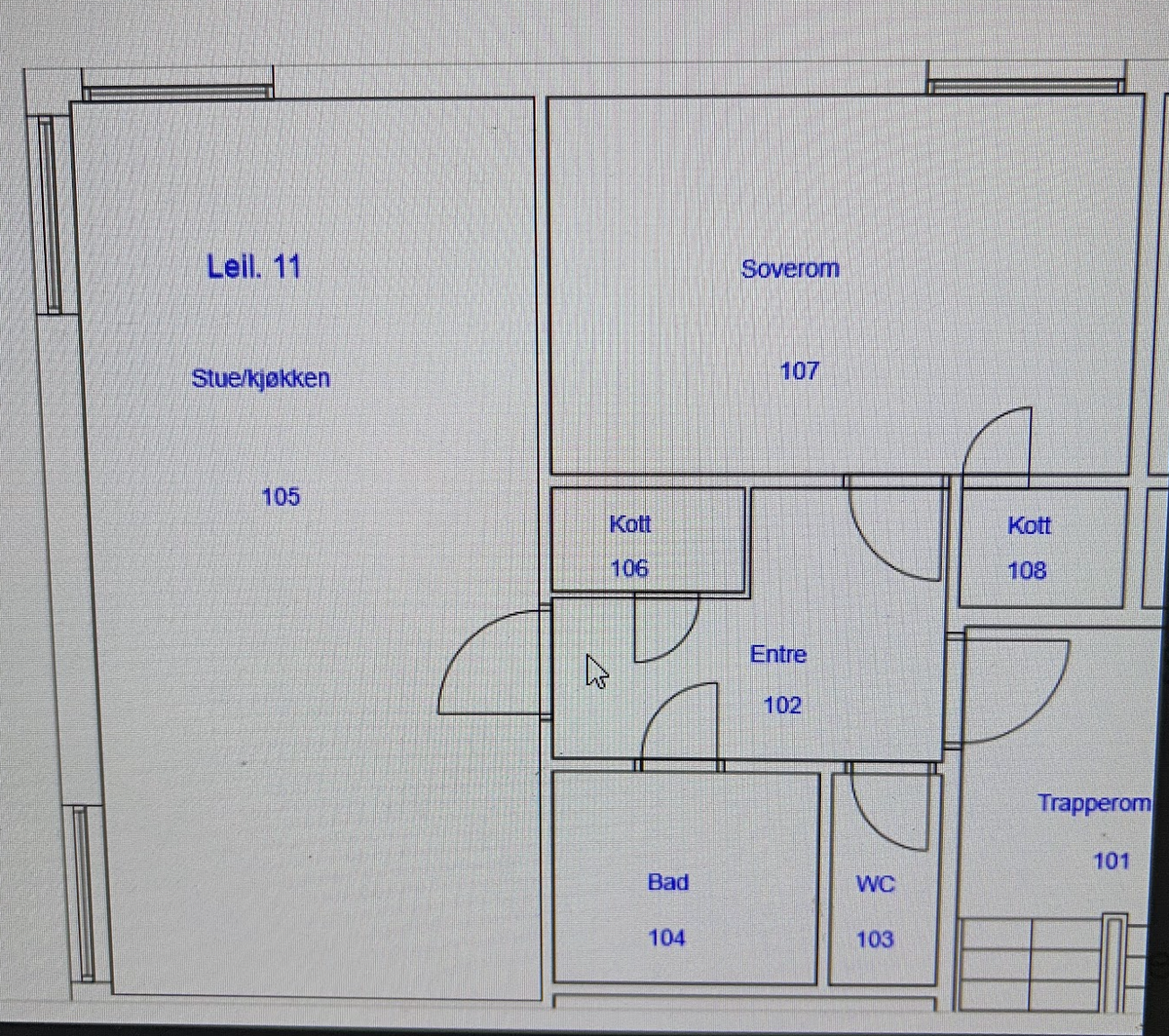 Plantegning Galleribilde
