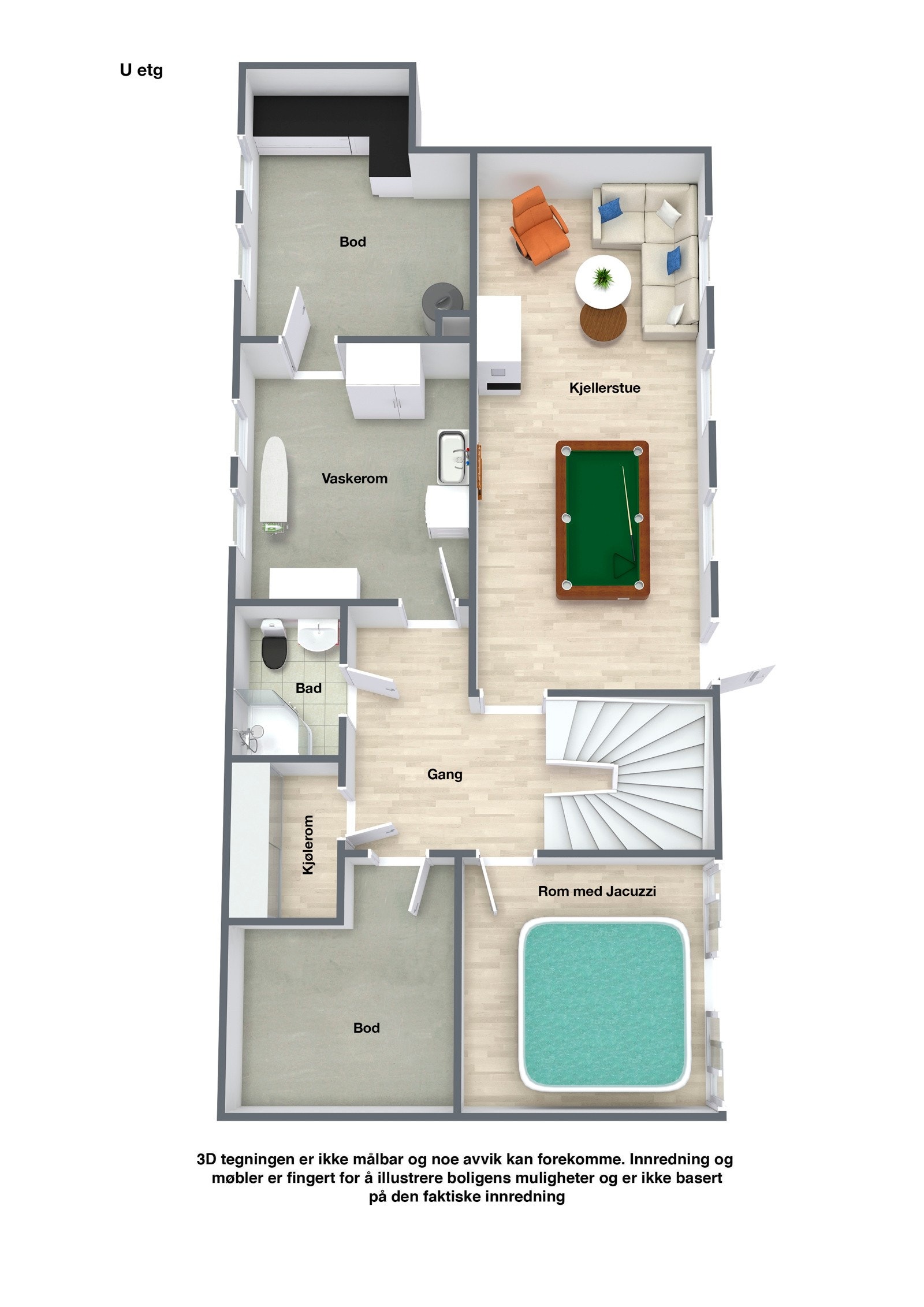 Plantegning kjeller. Galleribilde