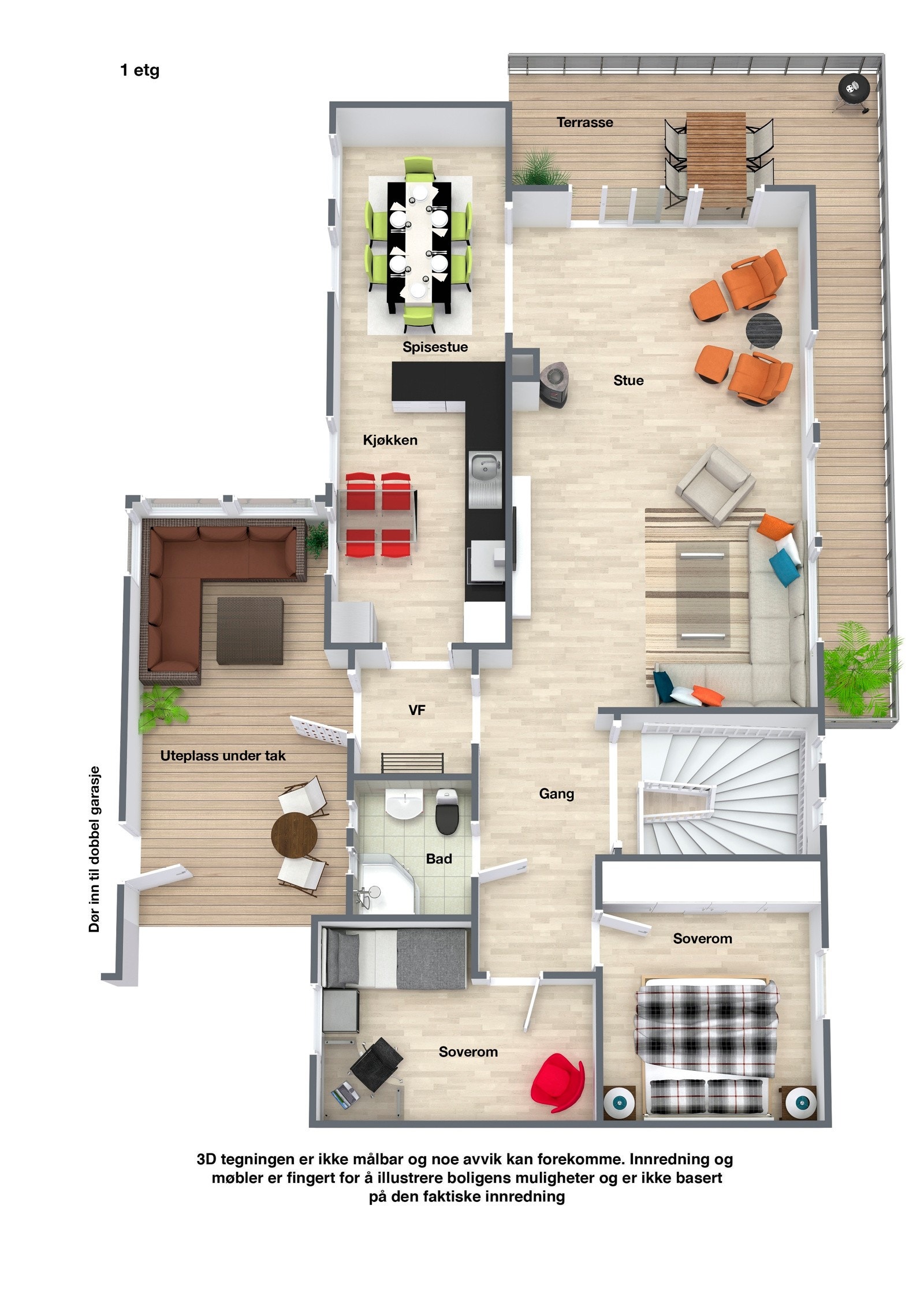 Plantegning 1.etg. Galleribilde