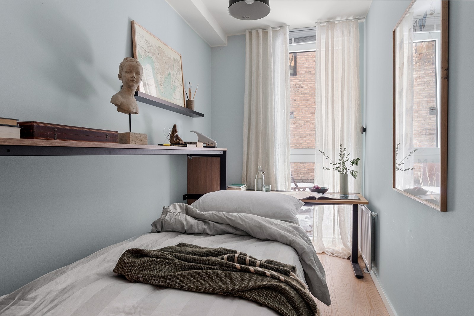 Det er etablert uttrekksseng som følger med på kjøpet. Galleribilde