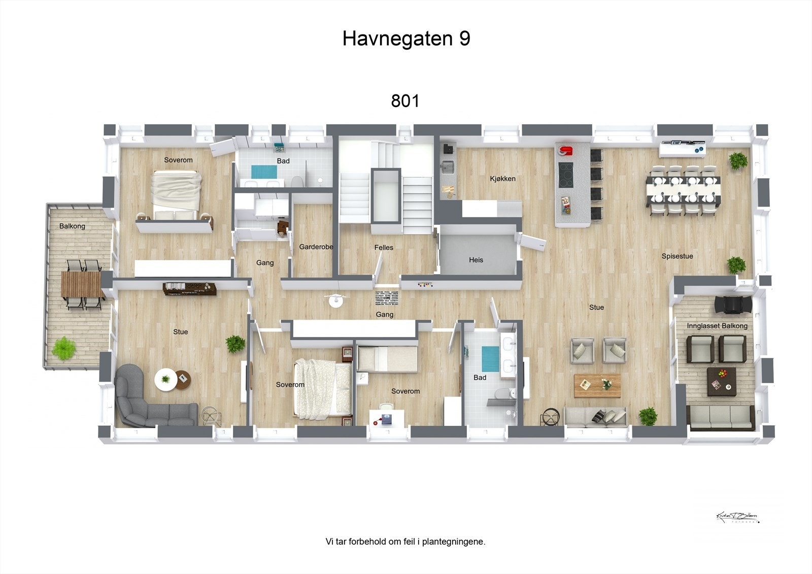 Plantegning av leiligheten. Galleribilde