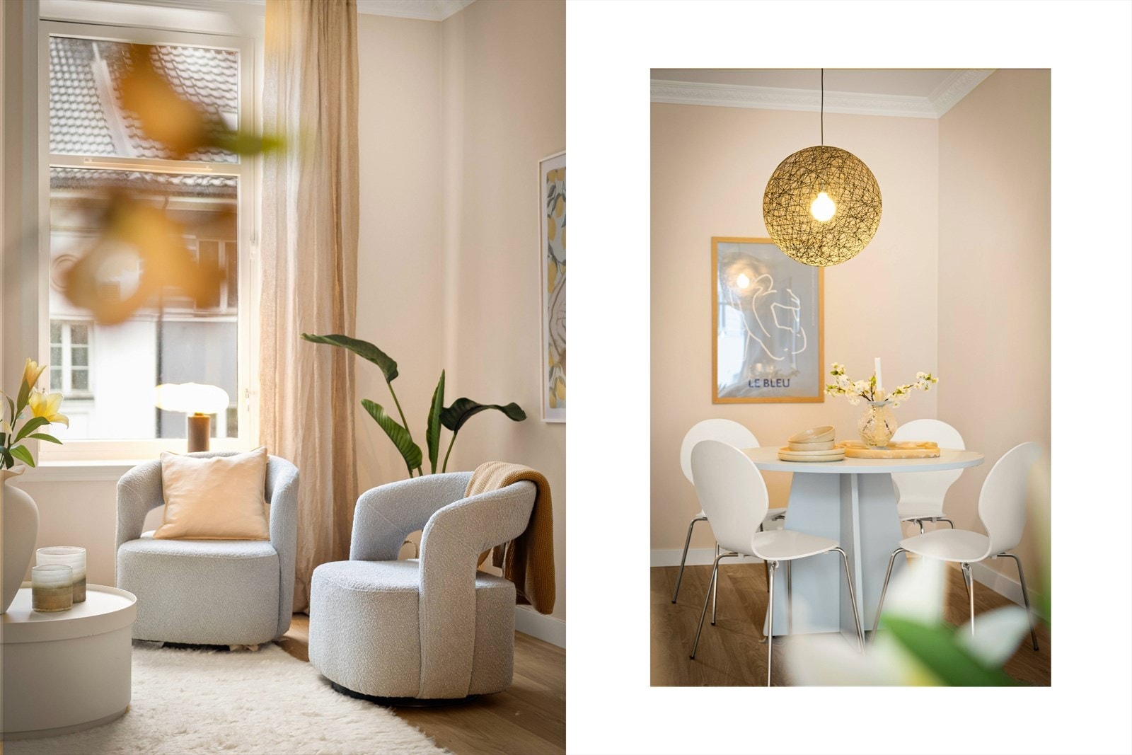 Innbydende og harmonisk fargepalett gir en lun og moderne stemning. Galleribilde