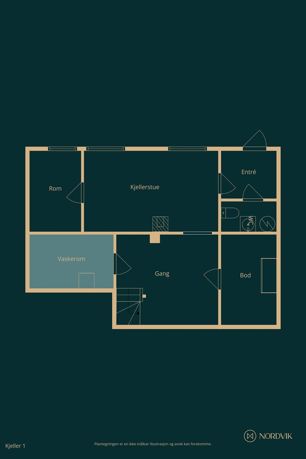 Plantegning underetasje Galleribilde