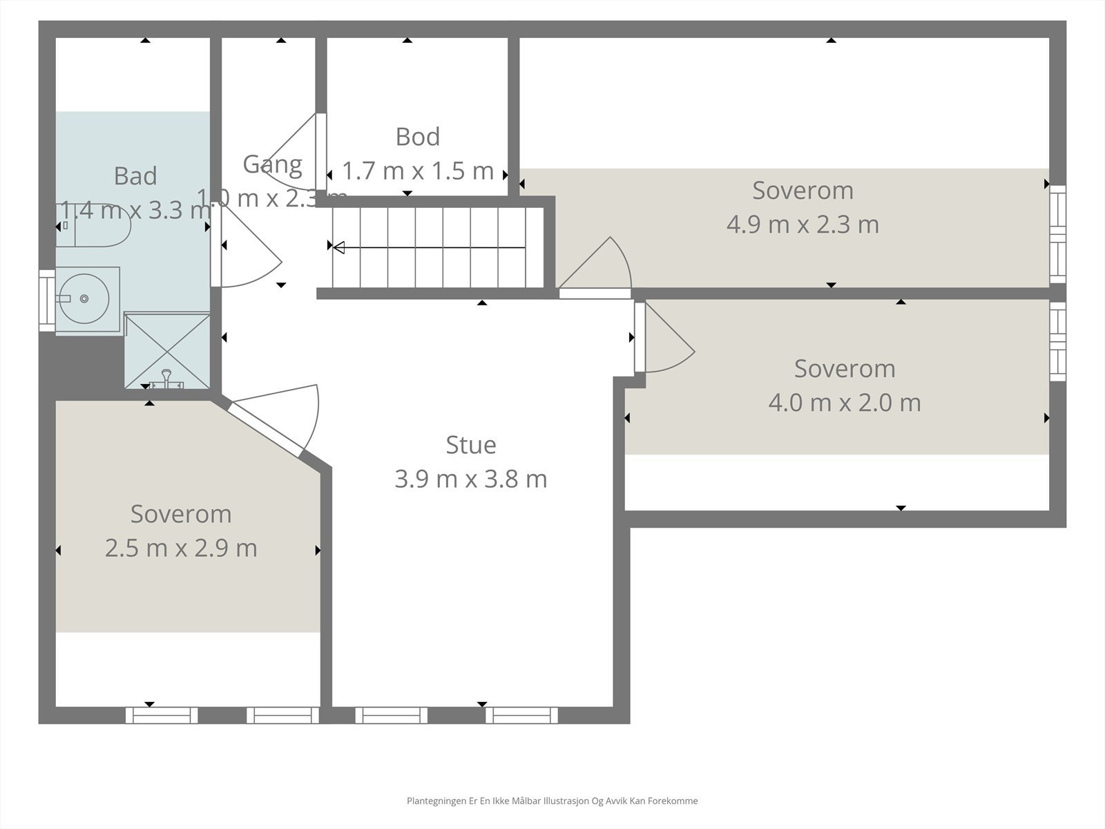 Plantegning 2. etg. (ikke målbar) Galleribilde
