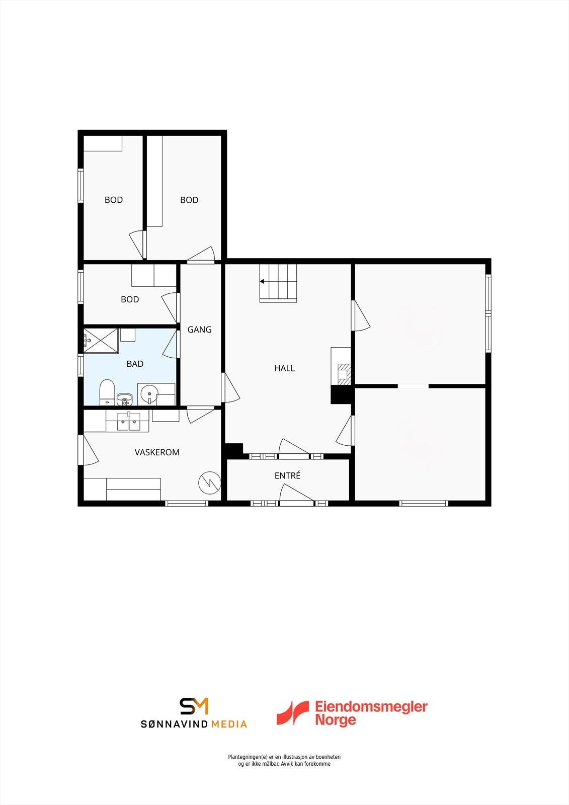 Plantegning - underetasje Galleribilde
