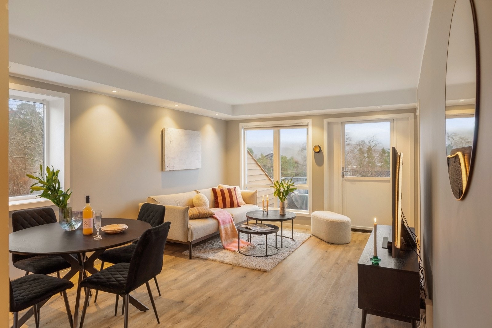 Leiligheten er enkel å innrede med ønsket møblement. Galleribilde