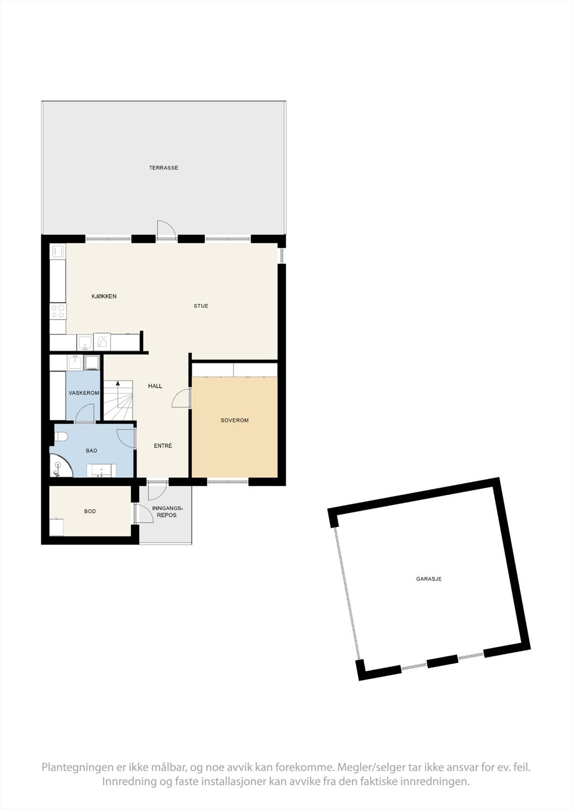 Plantegning, første etasje. Galleribilde