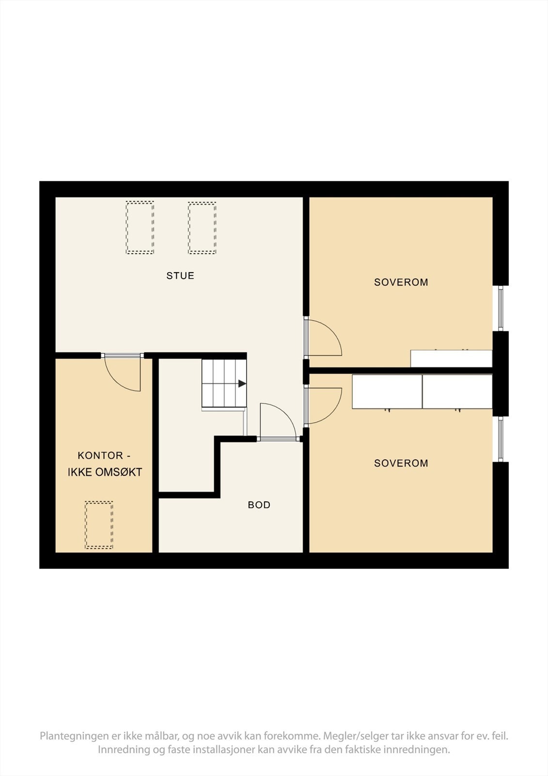 Plantegning, loftsplan. Galleribilde