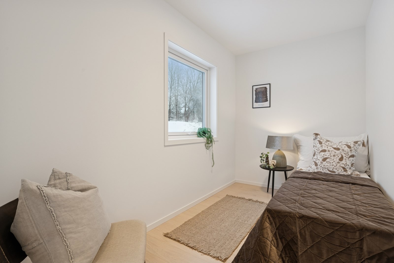 Soverom 3 har også plass til seng og tilhørende møbler. Galleribilde