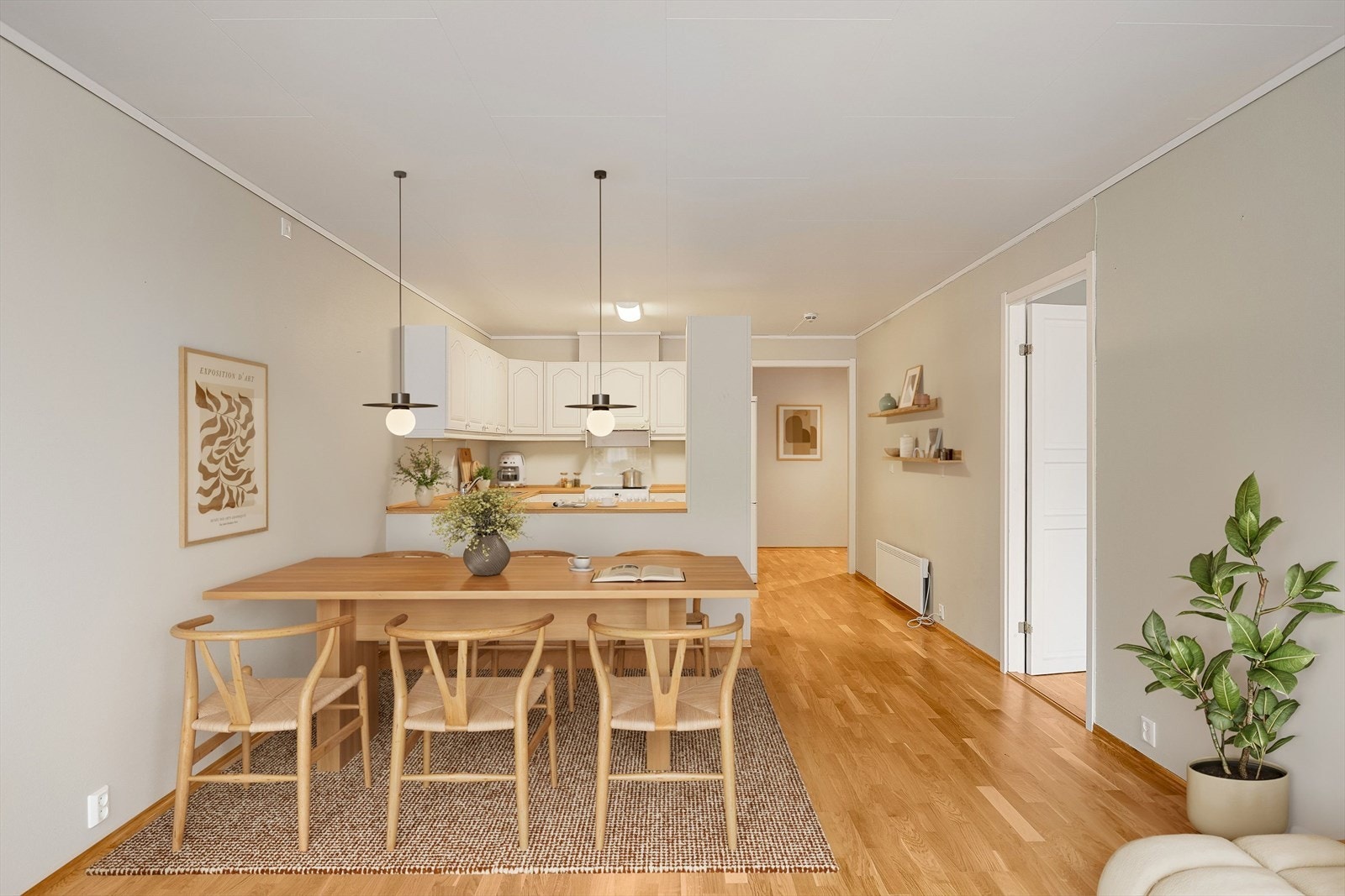 Leiligheten er fra 1994 og har noe moderniseringsbehov. Galleribilde