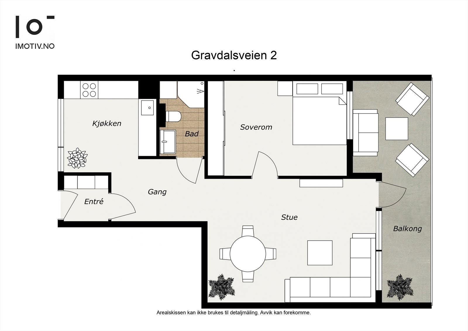 - Planløsning, i tillegg disponerer leiligheten en ekstern bod - Galleribilde