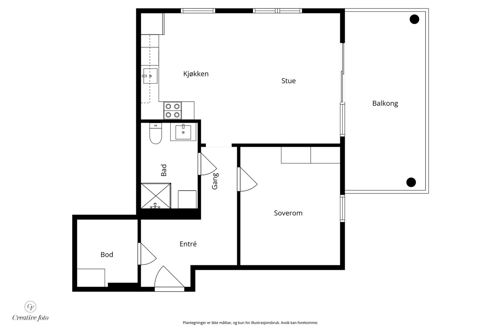 Plantegning - ikke målbar. Galleribilde