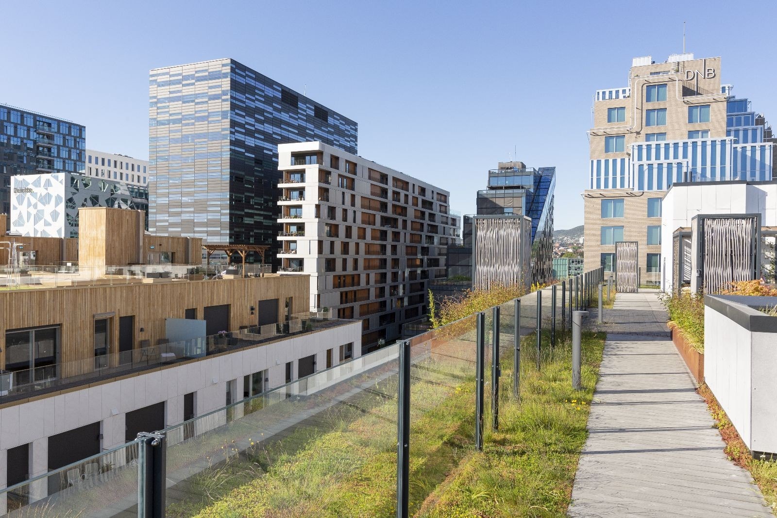 Deler av takterrassen kan bookes av beboerne Galleribilde