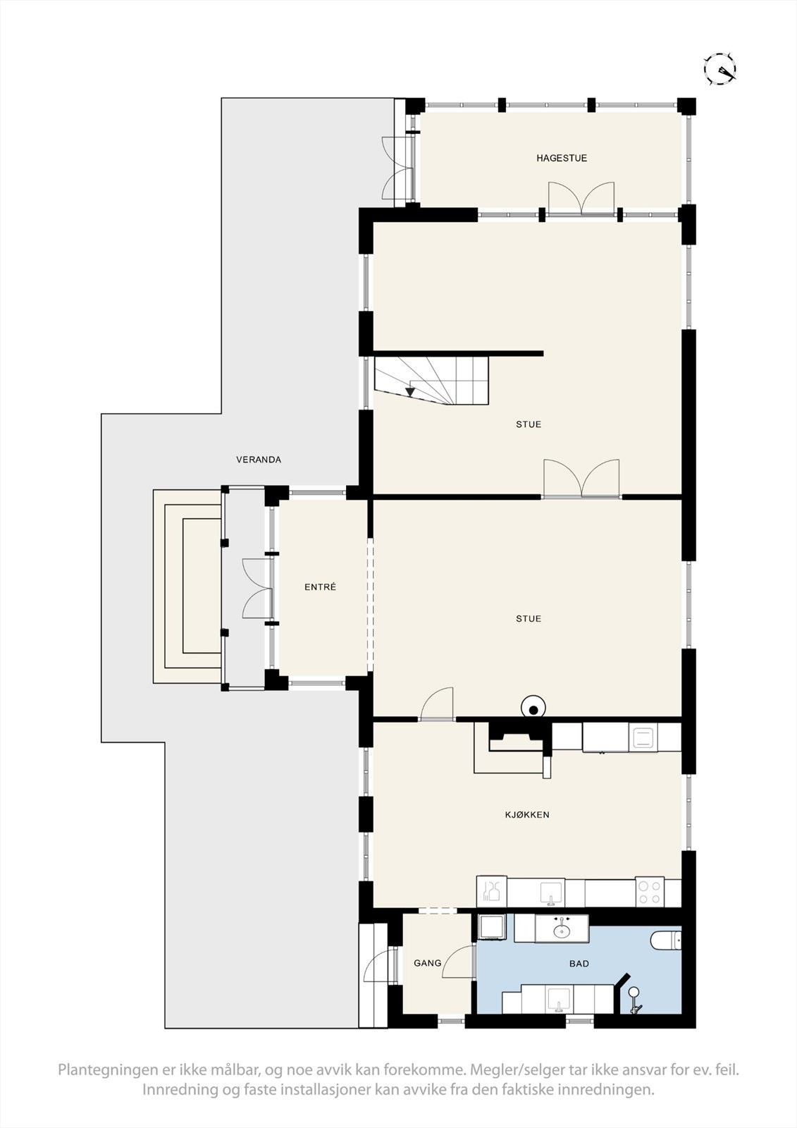 Plantegning - 1.etasje. Galleribilde
