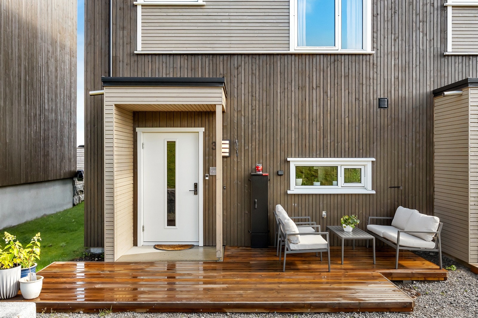 På både boligens forside og bakside Galleribilde