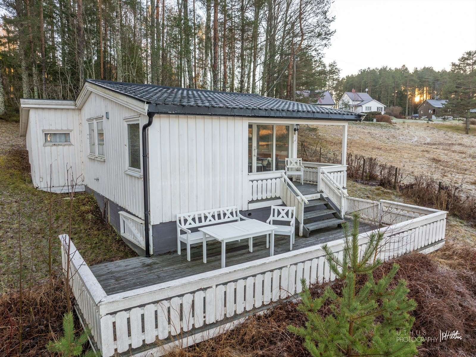 Terrassen er på 30m2, over 2 plan. Galleribilde