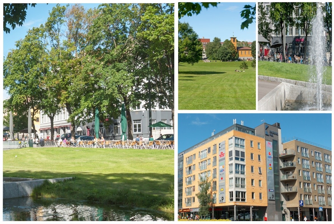 Alexander Kiellands plass ligger midt mellom, sentrum, Grünerløkka og St. Hanshaugen, med gangavstand til det meste som Oslo kan by på Galleribilde